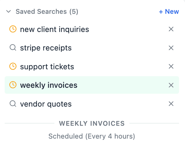 Xtractor save search dialog